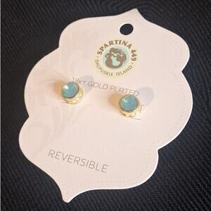 Spartina 449 Daufuskie Island SC Earrings Reversible Gold Plated Fashion Jewelry